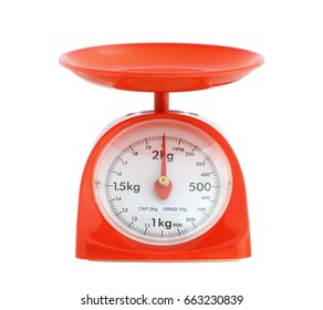 Kitchen Weight Scale Isolated On White Background