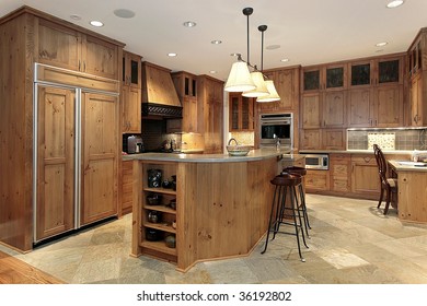 Kitchen With Wood Cabinetry