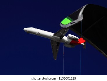 A Kite Almost Hit By An Airliner