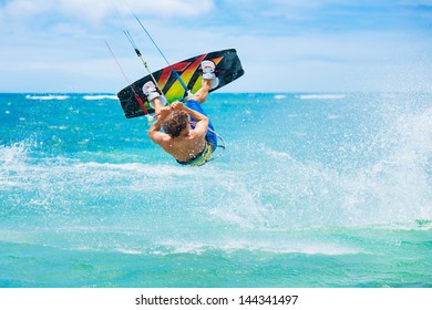 Kite Boarding, Fun In The Ocean, Extreme Sport