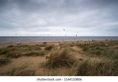 Kite Surfing Event At Old Hunstanton, Norfolk, UK