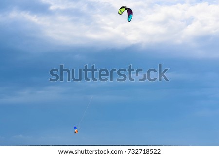 Similar – Image, Stock Photo high achiever Kitesurfing