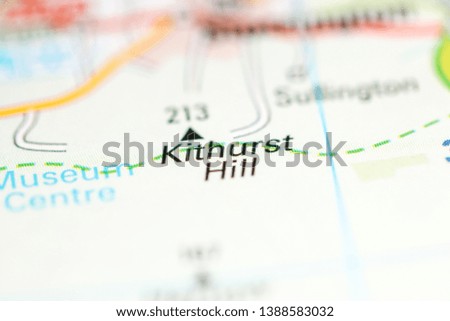 Kithurst Hill. United Kingdom on a geography map Stock photo © 