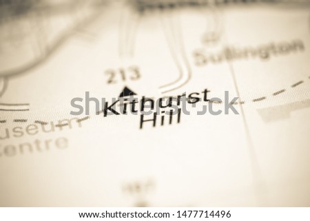 Kithurst Hill. United Kingdom on a geography map Stock photo © 