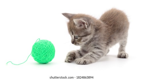 Kitten Ball Yarn Isolated On White Stock Photo (edit Now) 511341553