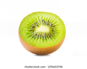 Kiwi fruit isolated on white background. - Shutterstock ID 1296653740