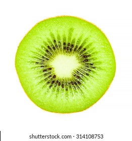 Kiwi Fruit Isolated On White