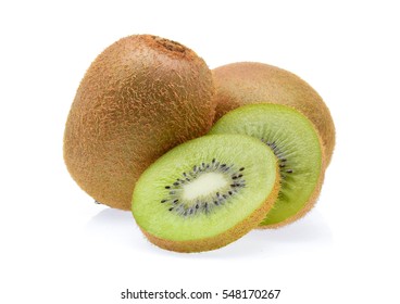 Kiwi Fruit Isolated On White 