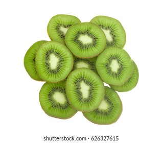 Kiwi Fruit Isolated On White