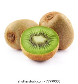 Kiwi Fruit Isolated On White Background