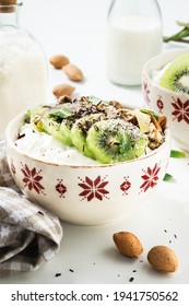 kiwi fruit salad in a bowl