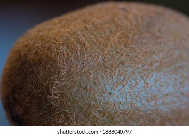 Kiwi Fruit Skin Texture, Close-up.