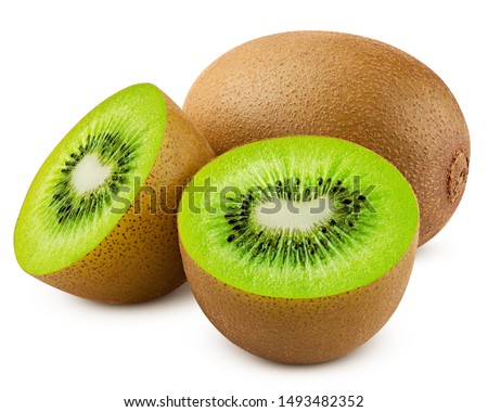 kiwi isolated on white background, full depth of field, clipping path