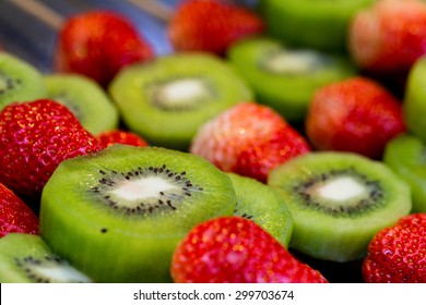 Kiwi And Strawberry Fruit Sticks