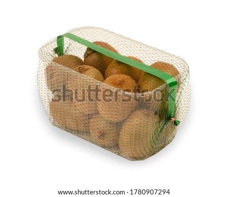 
Kiwis plastic tray with rack isolated on white background