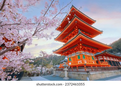 Kiyomizu-dera in Kyoto, Japan is a Buddhist temple located in eastern Kyoto. it is a part of the Historic Monuments of Ancient Kyoto UNESCO World Heritage Site