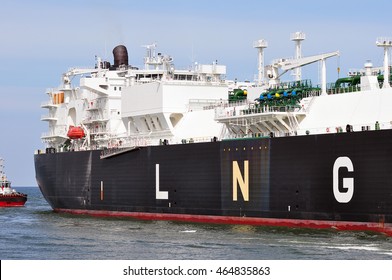 KLAIPEDA,LITHUANIA- JUNE 28: LNG Tanker ARCTIC AURORA (registered in Malta) in the Baltic sea on June 28,2016 in Klaipeda,Lithuania. 