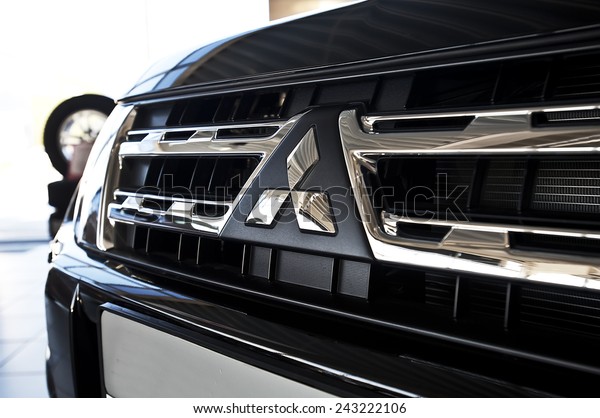 KLAIPEDA,LITHUANIA-JAN 06:MITSUBISHI MOTORS\
logo on January 06,2015 in Klaipeda,Lithuania.Mitsubish i Motors\
was the sixth biggest Japanese automaker and the sixteenth biggest\
worldwide by\
production