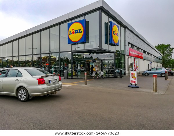 Klaipeda,Lithuania-May 23,2019: exterior of german\
supermarket\
LIDL.