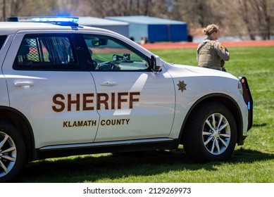 Klamath Falls, Oregon USA 4-29-19: Operation Prom Night Teaches High School Students The Importance Of Not Drinking And Driving Through A Reenactment 