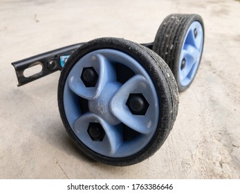 Klang, Selangor, Malaysia: 25th June 2020- Kid Bike Tires On The Floor