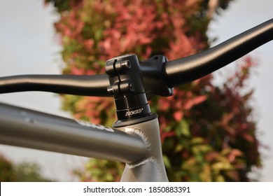 Klaten, Central Java - November 10, 2020: fixie bike or fixed bike closeup