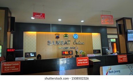 Klaten, September 19, 2019 : Vehicle Tax Services At The Samsat Office