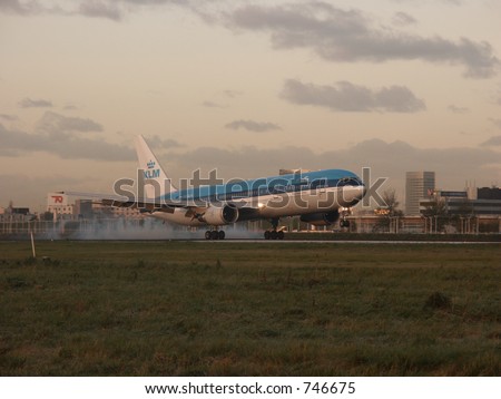 KLM landing