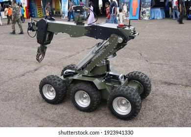 KLUANG, MALAYSIA -1 APRIL 2011: Highly effective and safe technological explosives robot