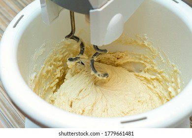 Kneading Dough In A Mixer Close Up