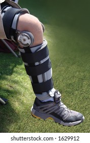 Knee Brace On Leg