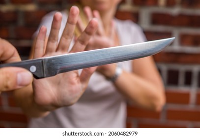 Knife Attack On A Woman