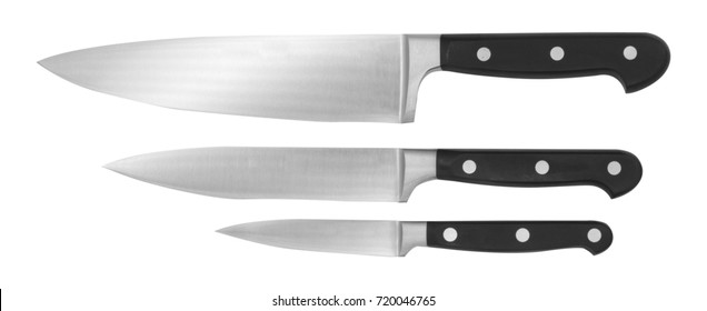 knife, chief knife, steel blade, white background