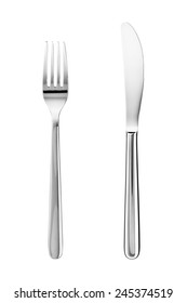 Knife And Fork Isolated