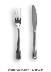 Knife And Fork Isolated