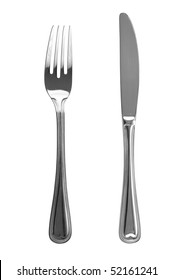 Knife And Fork Isolated