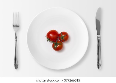 knife and fork with plate