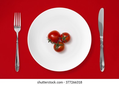 knife and fork with plate