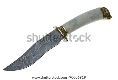 Knife on a white background