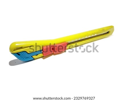 knife is yellow on a white background