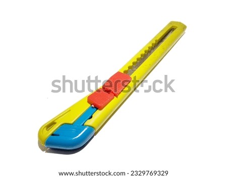 knife is yellow on a white background