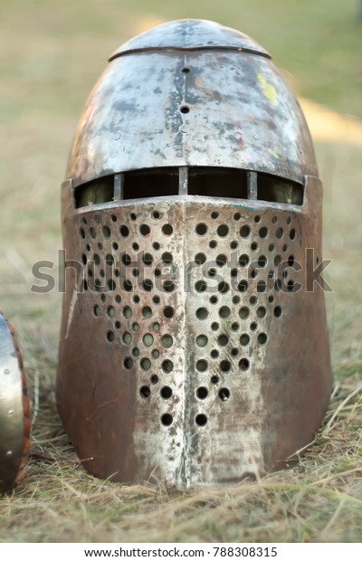 Knight helmet. Shield, Army Helmet, Cross, Iron -\
Metal, Metal.