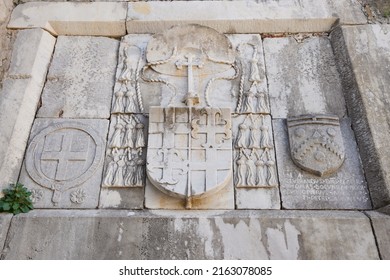 Knight Symbols in Bodrum Castle, Bodrum Town, Mugla City, Turkey