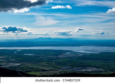 Knik Arm Alaska As Seen From A Peak In Chugach State Park.