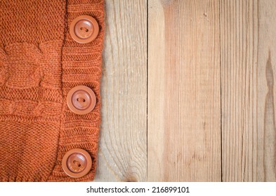 knitted background with buttons