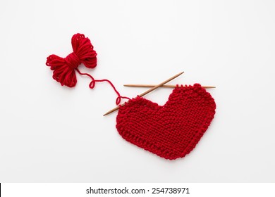 Knitted Heart Shape Pattern