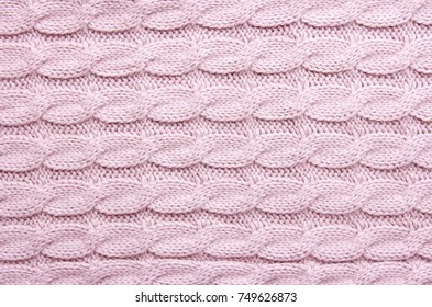 Knitted Pink Texture Background.Winter Fashion Backdrop.