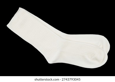 knitted warm wool socks , isolate on a white background
