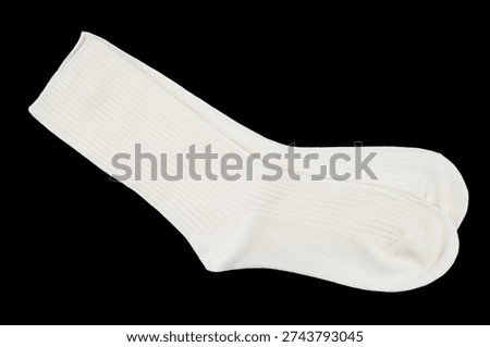 knitted warm wool socks , isolate on a white background