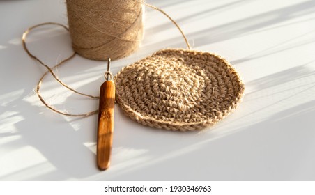 knitting with jute twine